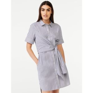 Free Assembly Women's Wrap Shirt Dress NWT